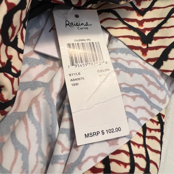 NWT flutter sleeve low V neck swim one piece - Picture 12 of 14